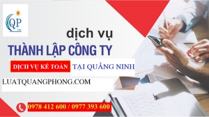 Thành lập công ty dịch vụ kế toán tại Quảng Ninh